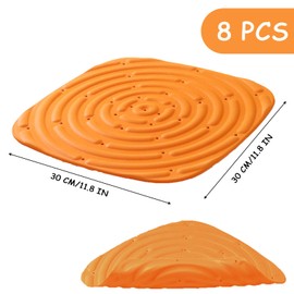 Pack of 8 Chicken Nesting Box Pads, Washable Nesting Pads for Chickens, Chicken Nest Mat, Chicken Box Nest Mat, Cuttable, for Composting, Nesting Boxes, Chicken Coops, Egg Laying (30 x 30 cm, Orange)