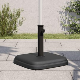 Heemab Sturdy and Stable Parasol Base for Umbrellas, 24.3 lb Weight, Fits 1.3"/1.4"/1.5" Poles, Black Square Design