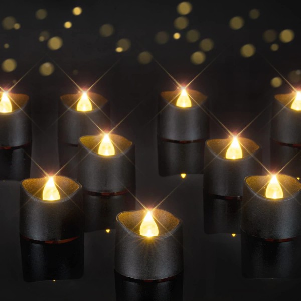 Does not apply Black Tea Lights Candles Battery Operated, 200+Hour