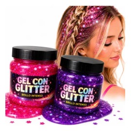 Gel Cabello Glitter Brillos Cabello Niña Peinados Colores 2