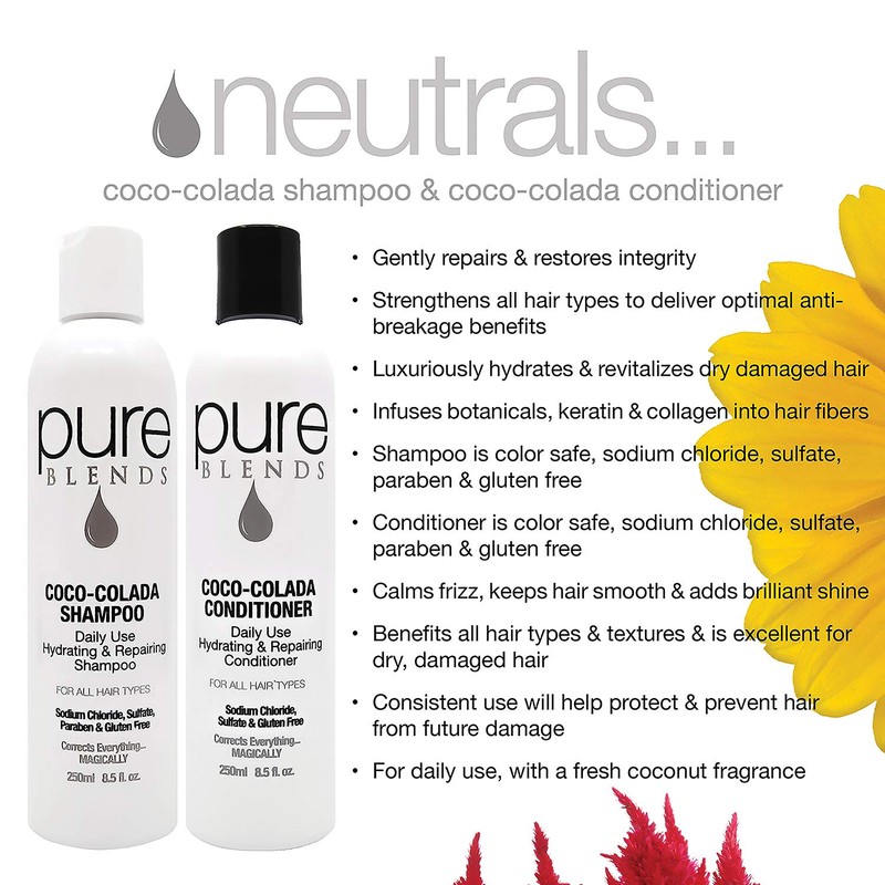 Pure Blends Coco-Colada Conditioner - Daily Haircare Hydrating Conditioner Infused