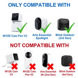 DIANMU 26FT Power Cable for Wyze Cam Pan V3, Arlo Essential, Blink Outdoor (3rd Gen), 90 Degree L-Shape Micro USB Weatherproof Power Extension Charging Cord (Not for Wyze V3), 1 Pack