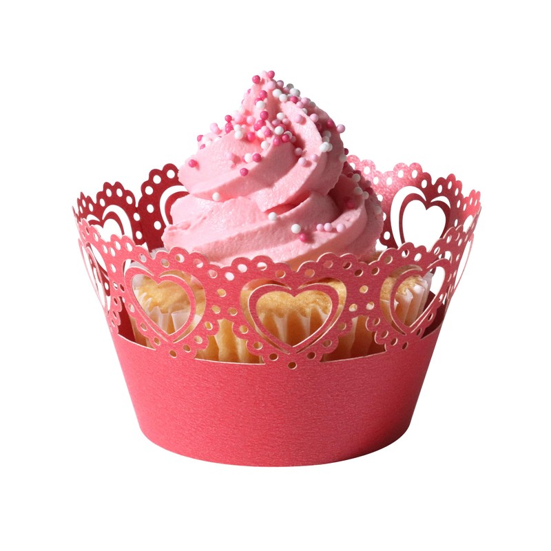PME Valentine's Day Cupcake Cases - Vintage Lace (Pack of