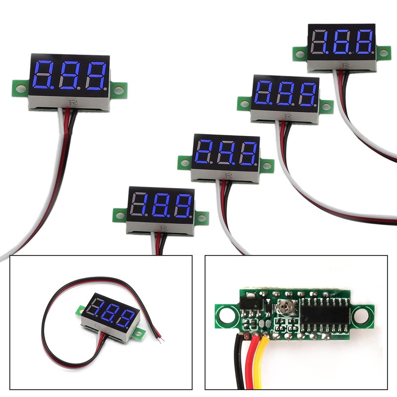 Artudatech LED Digital Voltmeter, 3 Wires, 0.28 Inch 4.0-40V 5