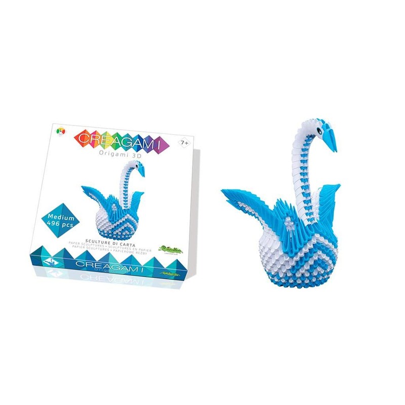 CreativaMente Creagami Origami 3D Swan 496 Pieces