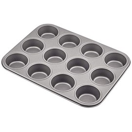 Judge JDAY80 Non-Stick Cupcake & Muffin Tin with 12 Cups, 36cm x 27cm x 3cm, Dishwasher Safe - 5 Year Guarantee