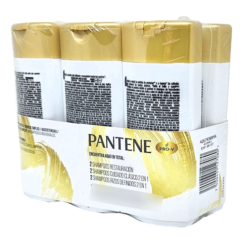 Shampoo Pantene 100ml Paquete Piezas Variedad Tipos