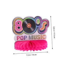 FRCOLOR 9Pcs Disco Honeycomb Centerpieces Retro Party Table Decor for Back Celebrations Vibrant Party Favors for Birthday Wedding Events Photo Props Table