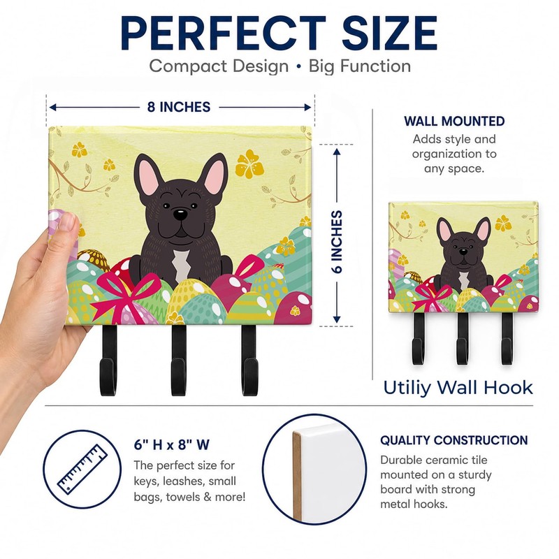 Caroline's Treasures BB6009TH68 Easter Eggs French Bulldog Brindle Leash or