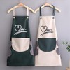 2 Pack Kitchen Cooking Aprons, Waterproof and Oil-Proof Wipe-able Hand