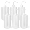 Axigundaone 6 Pcs Plastic Tattoo Wash Bottles Clear, 1000ml/34oz Plastic