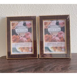 Unbranded Photo frame -Picture frame - Table Top -Wall Mounting - 4"X6" - Pack 2 (#74732C)