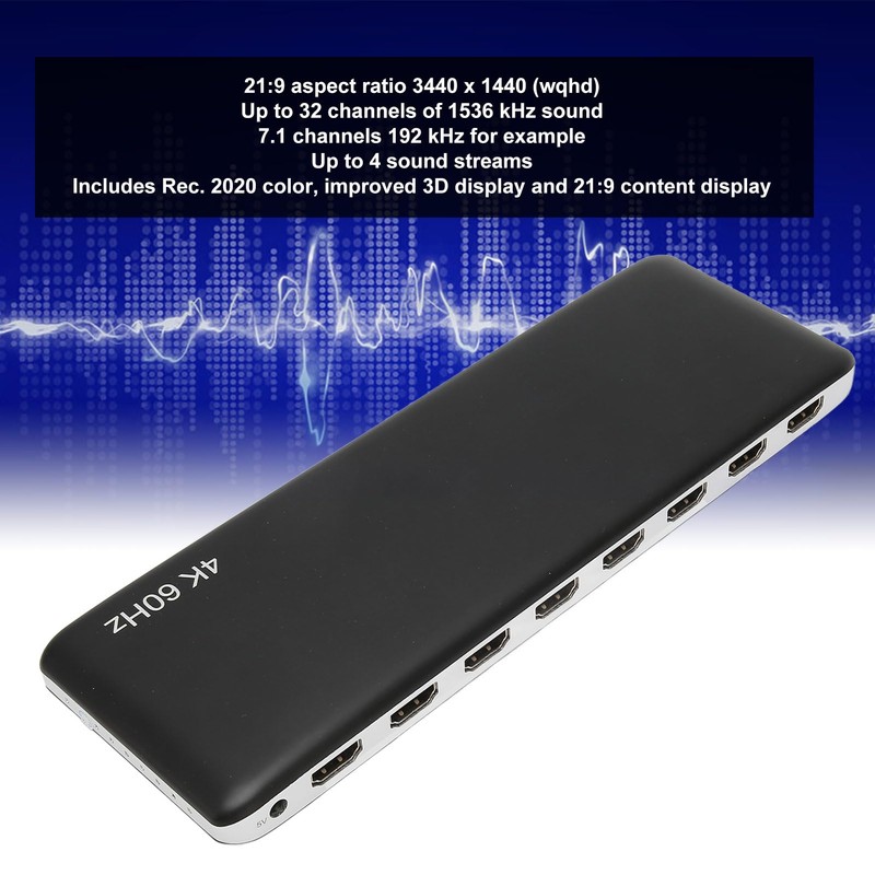 HDMI Switch 4K, HDMI Splitter Switch 7 in 1 Out
