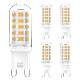 G9 LED Bulbs Warm White 3000 K, LED G9 Bulb 3 W Replacement for Halogen Bulb 40 W 33 W 28 W, CRI> 83, 320 LM, No Flickering 360 Degree Angle, AC 220 V-240 V, Not Dimmable, Pack of 5