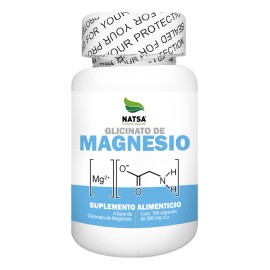 Glicinato De Magnesio 100 Cpsulas, Alta Absorcin, Mejora la calidad del Sueo, Salud Osea, Ingrediente 100 puro, Premium                               