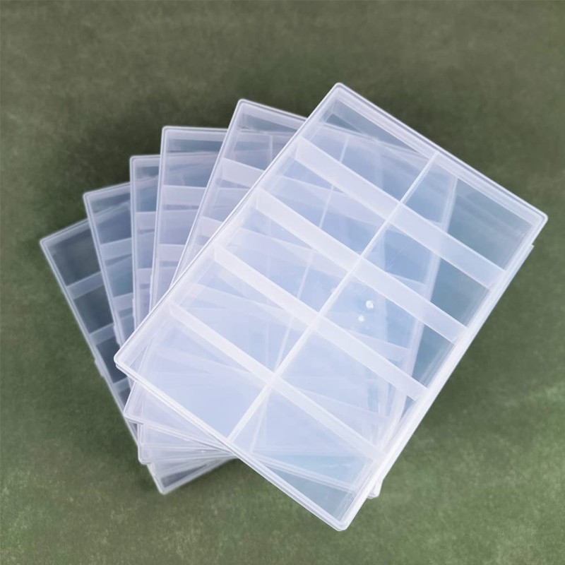 Gebildet 6pcs Plastic Transparent Storage Case Accessory Parts Storage Box