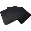 Ashford Ridge Full Grain Leather 10cm Square Coasters - Black