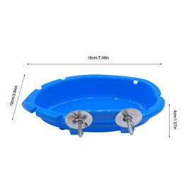 Bird Bath Tray | Bird Bathtub for Parakeets,Bird Bath Dish, Space Saving Birdbath Bowl for Parakeet Cockatiel Parrots Budgies Budgerigar Buniq