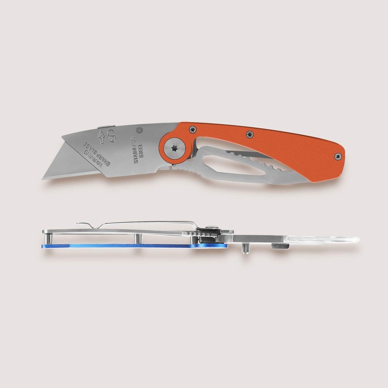 Lichamp 6-Pack Folding Utility Knifes Box Cutter, Quick Change Razor