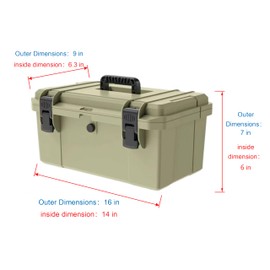 Universal Tool Box Kit,Tractor Tool Box, Lockable,With Mounting Bracket,ATV, UTV, Truck, Utility Vehicle Universal Toolbox, Can be Mounted on The ROPS (Beige 16")