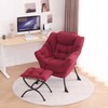 Tiita Lazy Chair with Ottoman, Modern Large Accent Lounge Armchair,