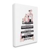 Stupell Industries Chic Pink Toiletry Cosmetics Glam Fashion Books, Designed