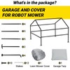 Robot Mower Garage + Waterproof Cover, 32"x30"x26" | Heavy Steel