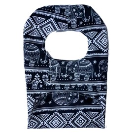 Universal Colostomy Bag Cover. Elephants Print. for 4cm-6cm Diameter Open Cut.Fits Any Type of Stoma Bag with Open or Closed Edges, Adjustable fastenings for a Diameter Cut.