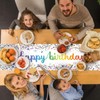 Xinvery Happy Birthday Table Runner, Colourful Dot Birthday Table Runner