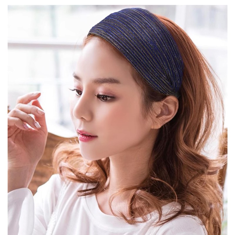 DORIS&JACKY Large Wide Lace Headbands Elegant Elastic Hairbands With Teeth