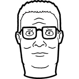 Hank Hill King Of The Hill WHITE Vinyl Car/Laptop/Window/Wall Decal