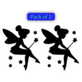 Pack of 2 - Tinkerbell Fairy Vinyl Decal Sticker for Light Switch | Cars | Trucks | Walls | Windows | Laptops | Cups | Bedrooms or Nursery