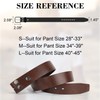 Mens Leather Belt Strap Without Buckle,Snap Buckle Replacement Leather Strap