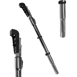 Wessel-Werk Telescopic Central Vacuum Wand with Cord Management Clips, Stainless Steel Construction, Compatible with Corded Powerheads and Standard Gas Pump-Style Hose Handles
