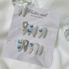 Silver magnet gel & butterfly handmade nail tips ✨ -