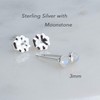 Sterling Silver Tiny Post Stud Piercing Earrings for Cartilage Tragus