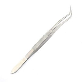 OdontoMed2011® Meriam Foil Dental Cotton Tweezer Serrated Angled Beak Dressing Pliers Tip Stainless Steel Dentist-Instruments 6" (15 cm) ODM