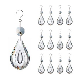 GOLDENHAITAI 12pcs Crystal Suncatchers, Hanging Crystals Chandelier Prisms for Windows, Rainbow Maker Home Decoration