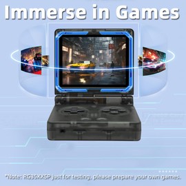 RG35XXSP Handheld Game Console 3.5-in Clamshell Flip Style Console System Transparent Black