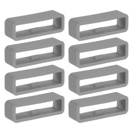 PATIKIL Watch Band Holder Loop, 8 Pcs Universal Silicone Watch Replacement Band Strap Keeper Parts for Smart Sport, Light Gray (26mm)