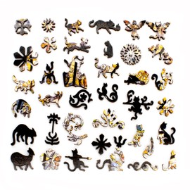 Wooden Jigsaw Puzzle for Adults - Cathedral Cat - 372 Wooden Pieces. Made in USA by Nautilus Puzzles