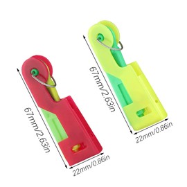 CCLKHY 2 Pieces Needle Threader, Plastic Hand Sewing Needles, DIY Threading Tool, Needle Threaders for Hand Sewing（Color Random）