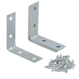 50mm (2in) Corner Brace Bracket Set L Shaped Mending Reinforcing Plate 6pc