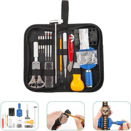 YWH WXB Watch Repair Tool Kit, 147 Pieces Professional Watch Link Removal Tool Screwdriver Spring Bar Tool with Black Storage Bag