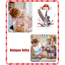 Nacome Garden Owl Statue for Yard Art: Metal Outdoor Sculptures with Solar Lantern for Clearance Lawn Decor for Patio Balcony Front - Gifts for Mom Grandma