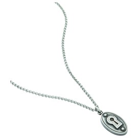 Fossil Ladies' Stainless Steel 40+5cm Necklace with Locker Pendant with Ringstones