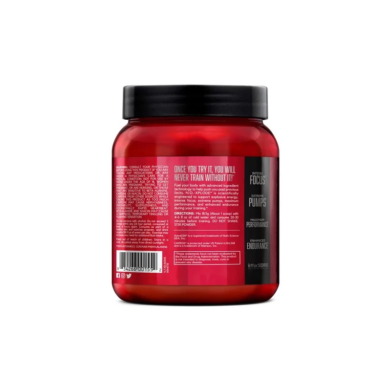 Pre Entreno Bsn No Xplode 3.0 60 Servicios Todos Los