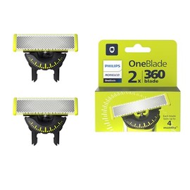 Philips Norelco Genuine OneBlade 360 Blade Replacement Blades, 2 Count, QP420/80