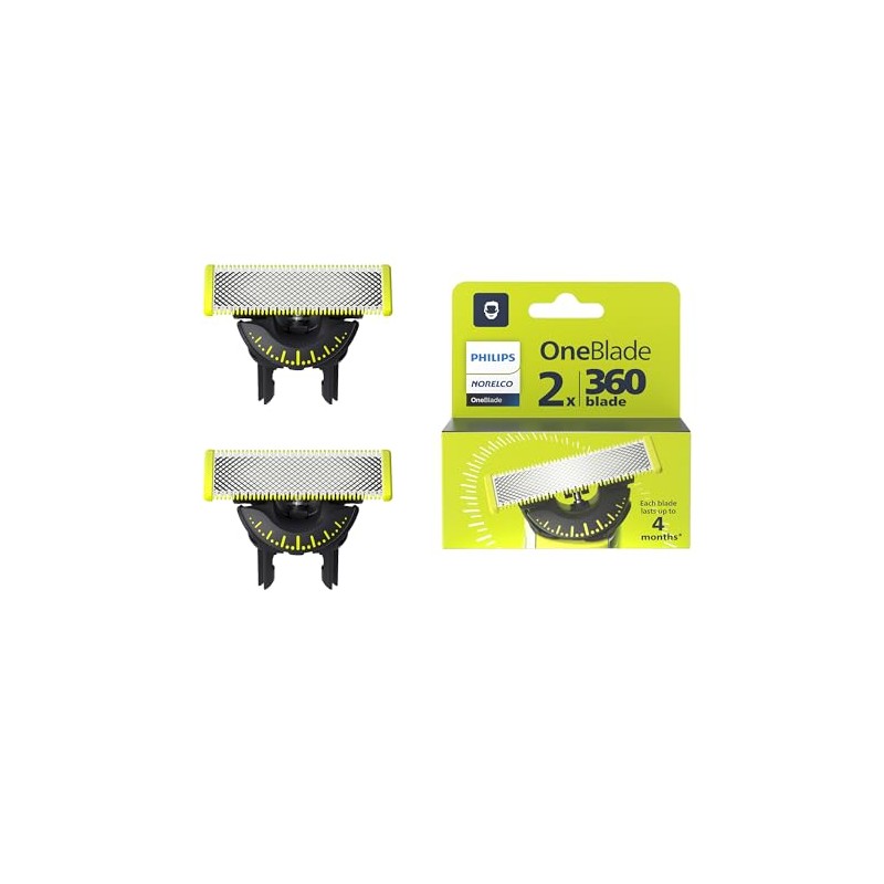 Philips Norelco Genuine OneBlade 360 Blade Replacement Blades, 2 Count,