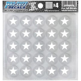 Pro-Tuff Decals Star Award Decals 20 mil Vinyl 1-1/8" Diameter (100 Decals)